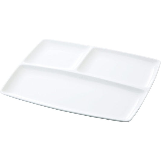 NARUMI Plate Styles White Long Diameter 29cm Square Divider Plate Microwave Warm Dishwasher Safe 50481-5535