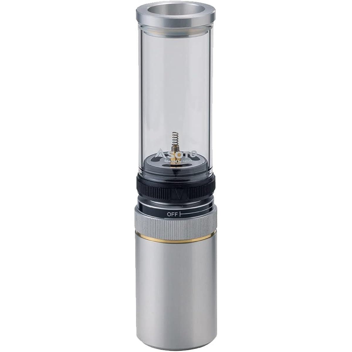 [SOTO] Made in Japan Candle Wind Gas Lantern Filling Tank Storage Case Included Selectable Fuel (OD Can, CB Can, Lighter Gas) Compact Outdoor Disaster Prevention Camping Hinoto SOD-260 Silver