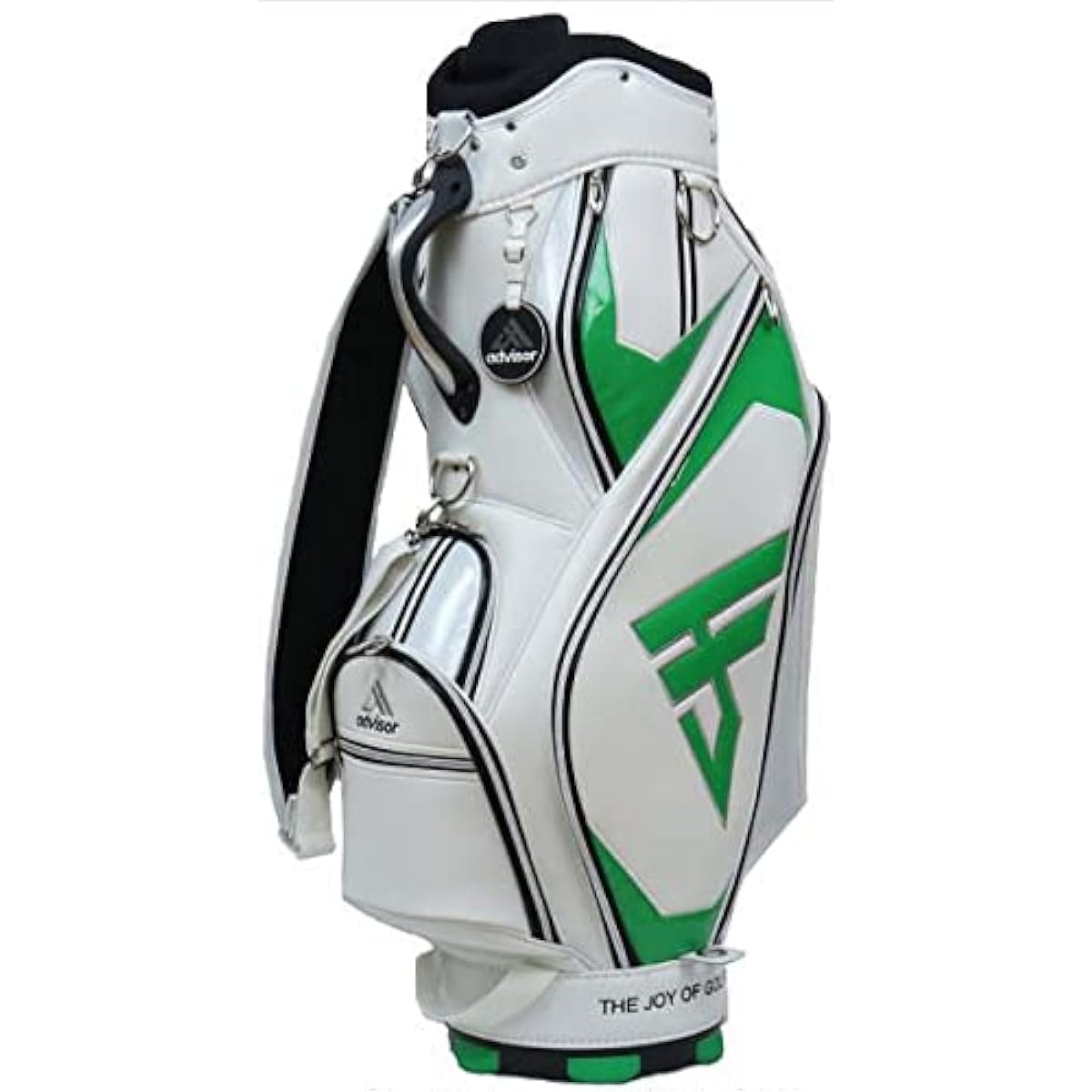 Advisor 8.5 type caddy bag ADB-1201 Sporty model [White/Green (WH/GR)]
