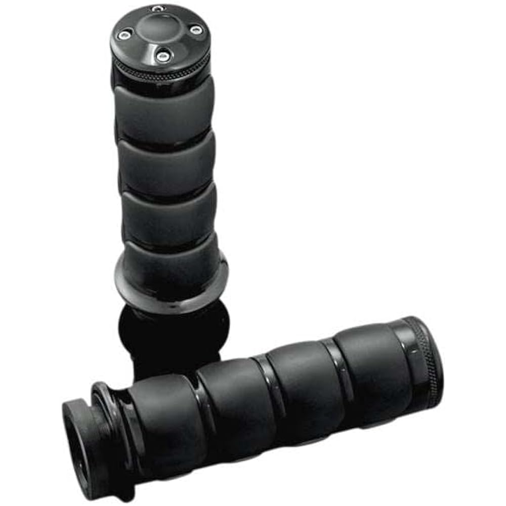 Kuryakyn ISO Grip Glossy Black Left and Right Set Harley [HARLEY] (82-14) KUR-6320