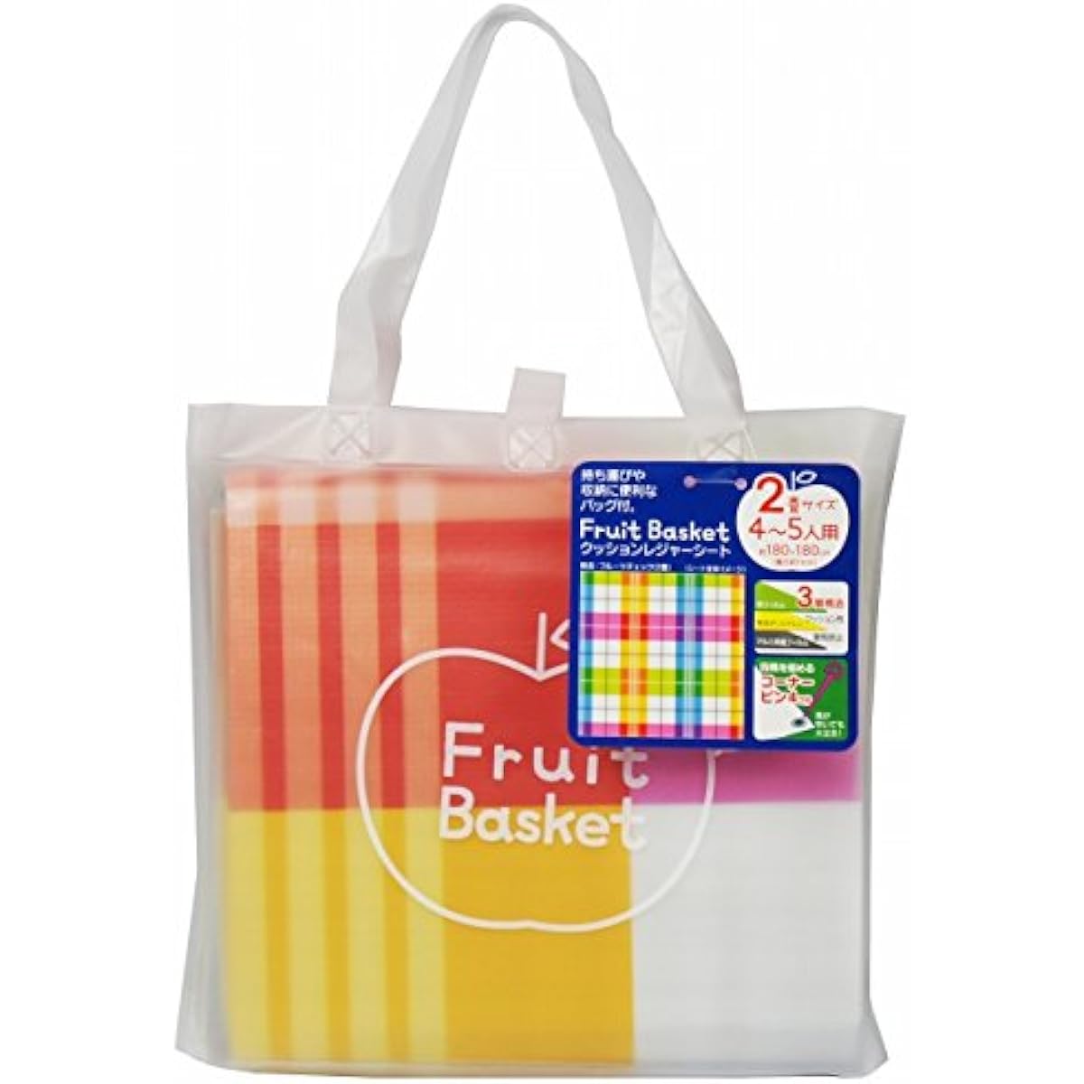 Yamato Bussan Cushion Leisure Sheet Fruit Basket 2 tatami size 180 x 180cm