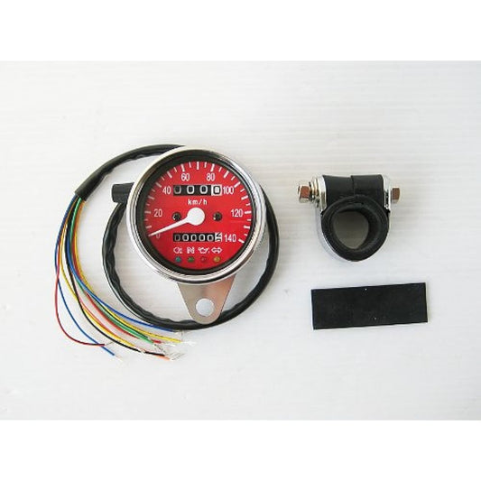 LED mini speedometer 140km/h red 21-6838ALEDPR