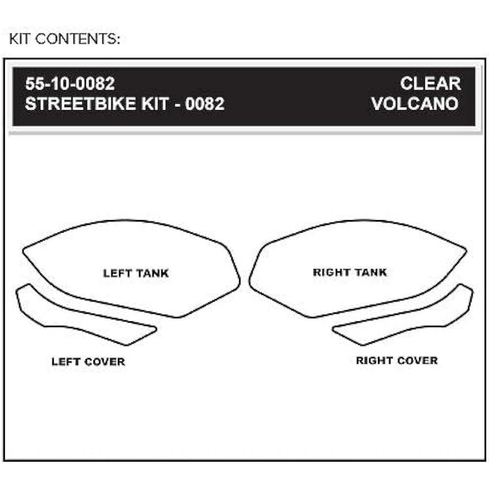 STOMPGRIP Traction Pad Tank Kit Hybrid VOLCANO S1000RR 09-14/HP4 13-14 55-10-0082H