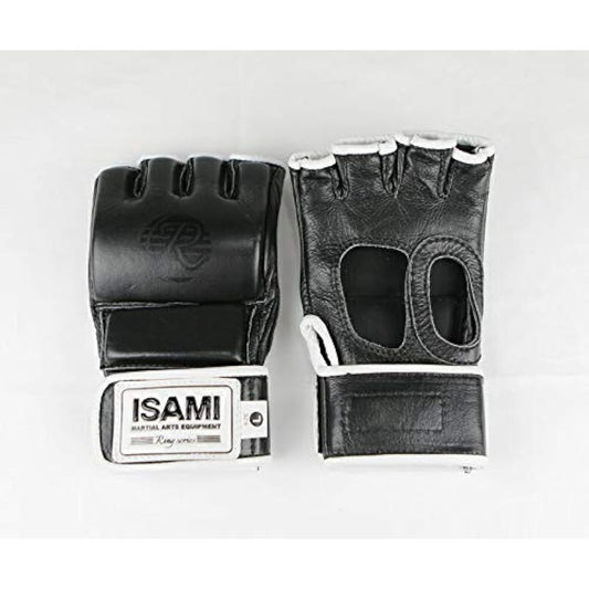 ISAMI Open Finger Gloves RS RS-003 //Isami Mixed Martial Arts MMA Genuine Leather Grappling Gloves