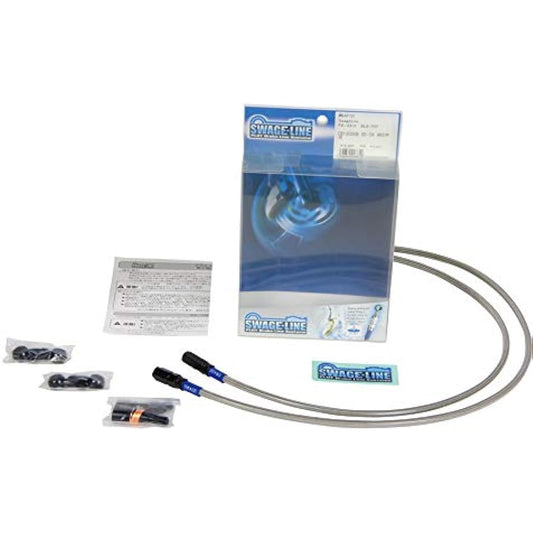 SWAGE LINE Front Brake Hose KIT Aluminum (Black) Clear Hose ELIMINATOR400 [Eliminator] (SE 88-93) BAF619 [HTRC3]