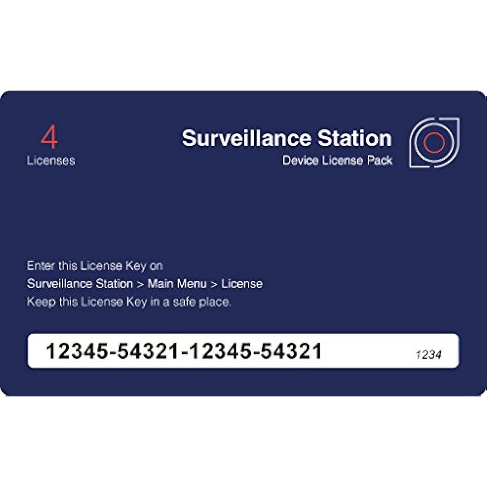 [Camera license] Synology Device-LiceNSE-PACK4 [additional 4 license]
