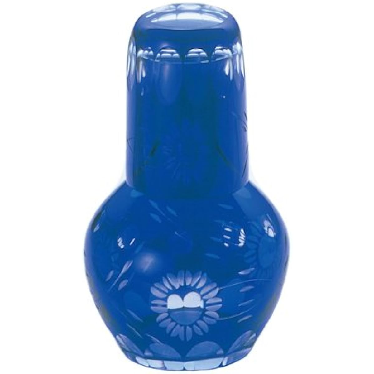 Otsuka Glass Glass Flower Kiriko Water Bottle 700cc Ruri HN-40BL