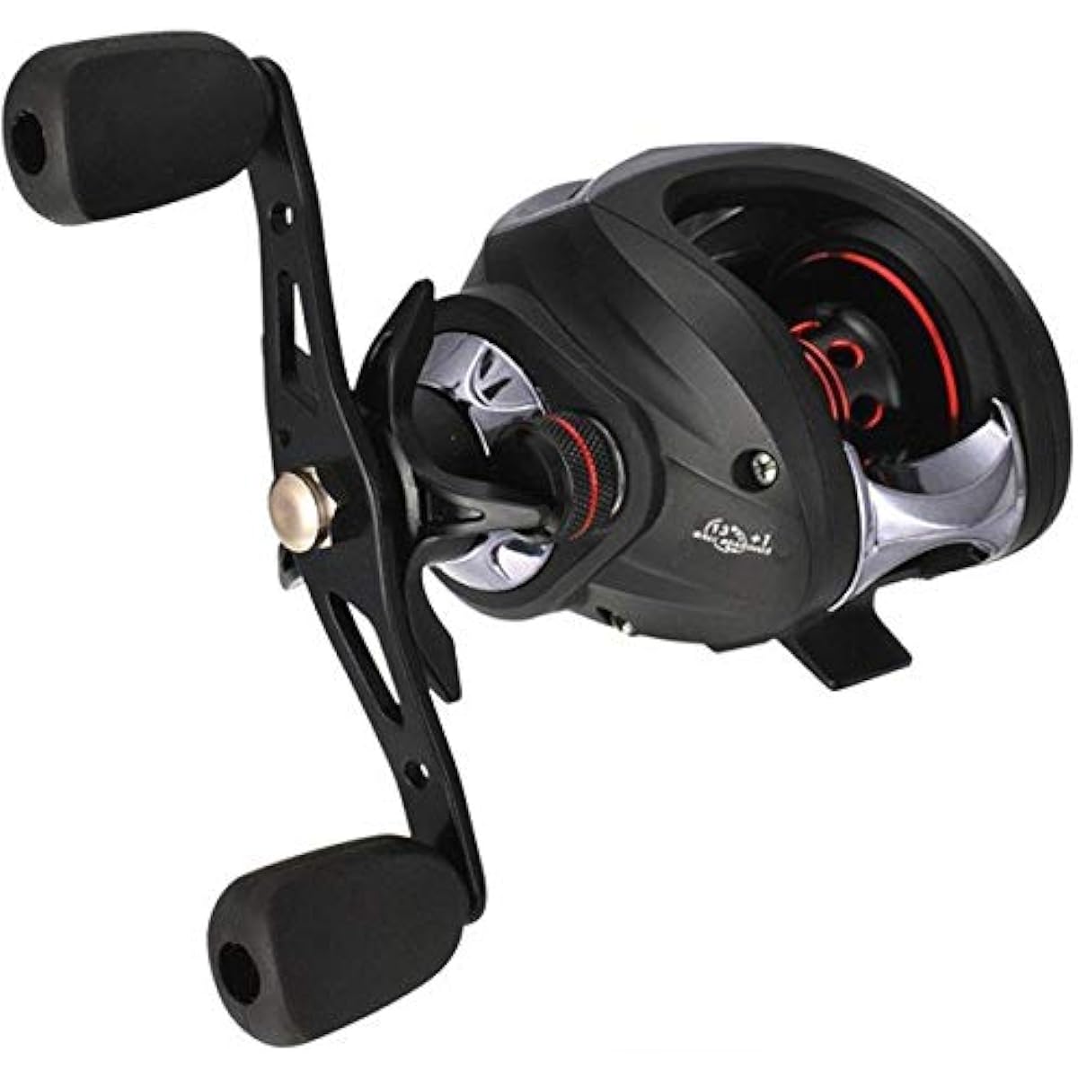 Wellvie Octopus Fishing Bait Reel Bass Fishing 6.3:1 13+1BB AC200 Double Axis Reel for Beginners Sea Fishing River Fishing (Left Hand/Black)