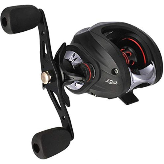 Wellvie Octopus Fishing Bait Reel Bass Fishing 6.3:1 13+1BB AC200 Double Axis Reel for Beginners Sea Fishing River Fishing (Left Hand/Black)