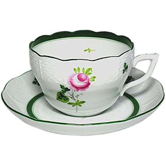 HEREND VRH Vienna Rose Dual-Purpose Cup & Saucer [Parallel Import] 730