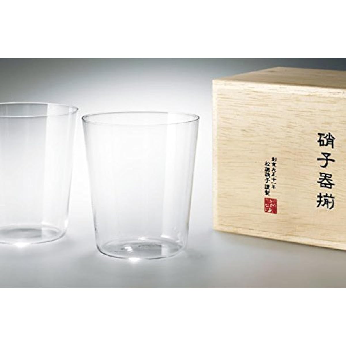 Usuhari Glass Usuhari Old L (Set of 2 in paulownia box)