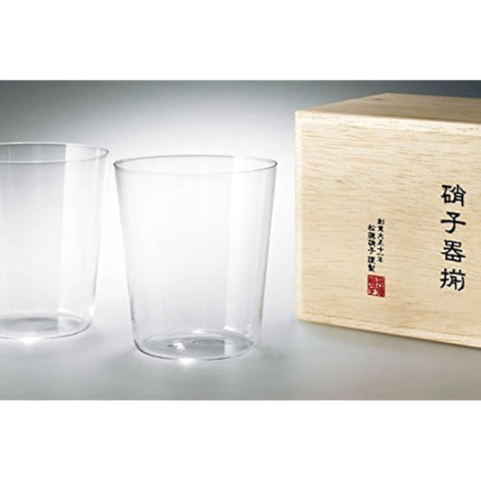 Usuhari Glass Usuhari Old L (Set of 2 in paulownia box)