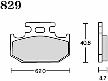 RK Brake Pad Mega Alloy KAWASAKI:KLX250SR/ES (Rear) etc. for Motorcycles and Motorcycles 829MA-X