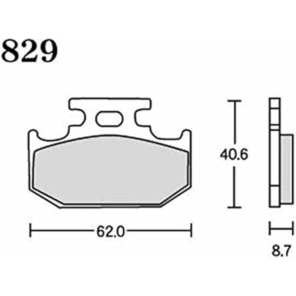 RK Brake Pad Mega Alloy KAWASAKI:KLX250SR/ES (Rear) etc. for Motorcycles and Motorcycles 829MA-X