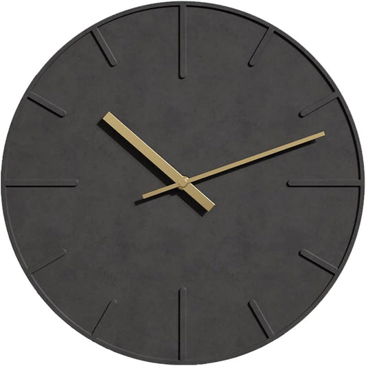 TAHITICA Wall Clock, Quiet, Cement Wall Clock, Simple, Modern, Scandinavian, 30CM, Room Decoration, Living Room, Interior, Housewarming Gift, Stylish, Hook Included