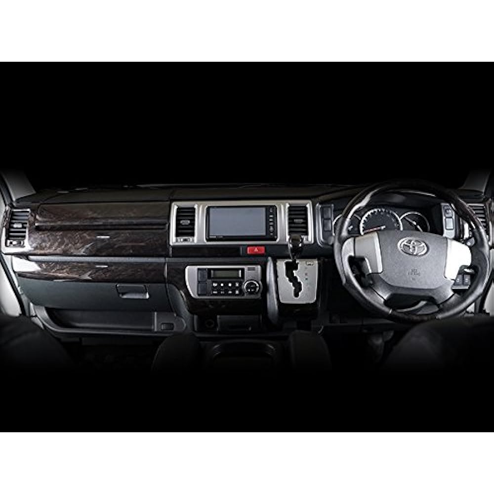 [Hiace 200 Series 4 Type 5 Type 6 Type 7 S-GL Standard Body Use Dark Prime Interior Panel 13P Black Wood Grain Mahogany Tone
