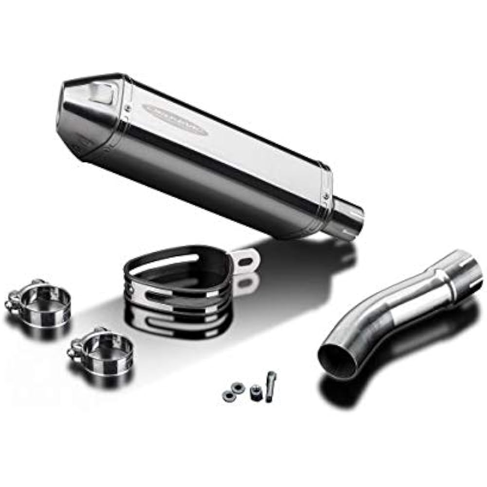 DELKEVIC Slip-on Stainless Steel Tri-Oval Muffler BMW F800GT 2013-2018 320mm KIT12H1