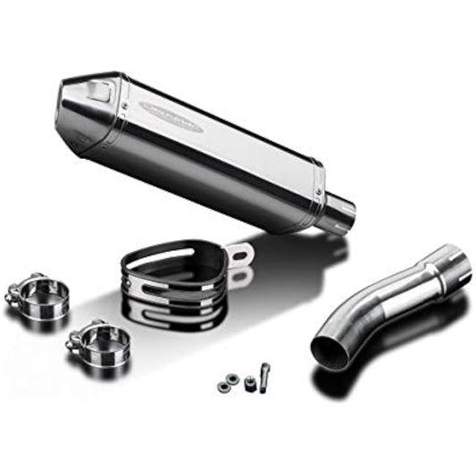 DELKEVIC Slip-on Stainless Steel Tri-Oval Muffler BMW F800GT 2013-2018 320mm KIT12H1