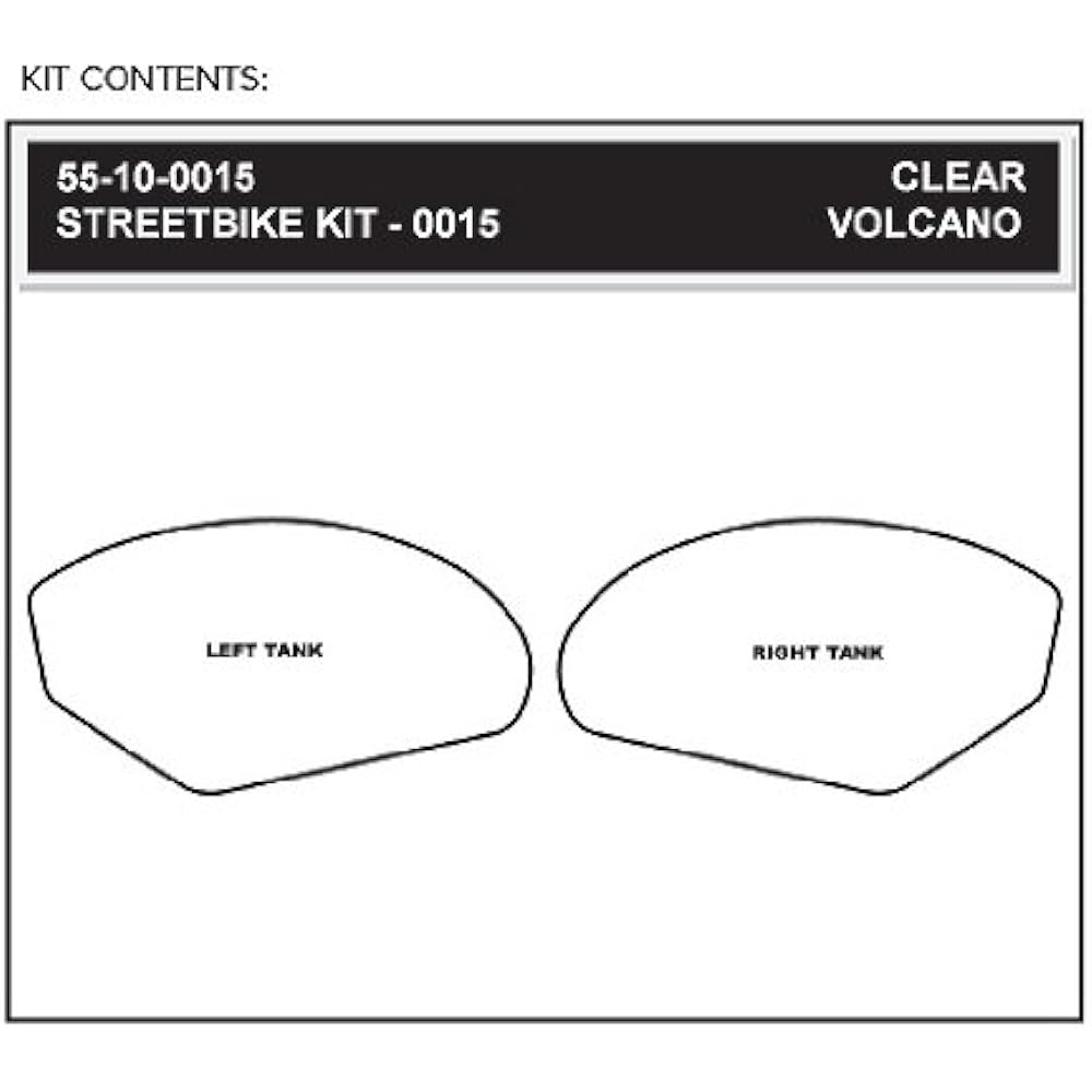 STOMPGRIP Traction Pad Tank Kit VOLCANO Clear VTR1000SP-1(03-06) 55-2001
