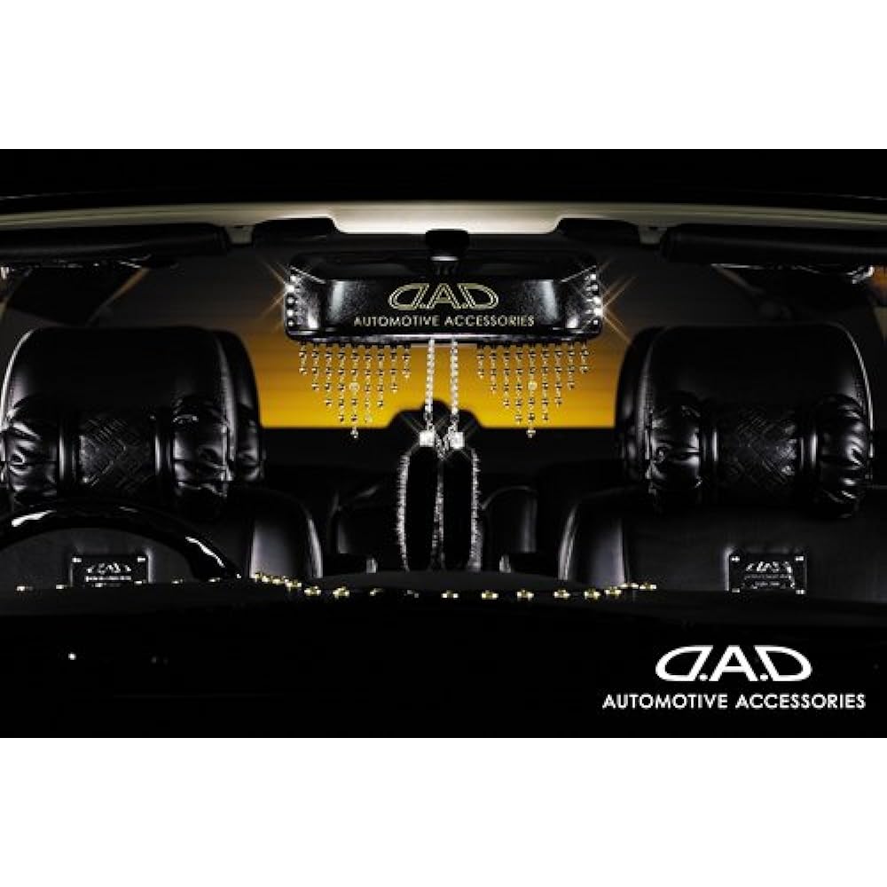 Garcon DAD Car Room Mirror LUXURY Crystal Mirror Face Gold Logo: Crystal SA823-01 D.A.D