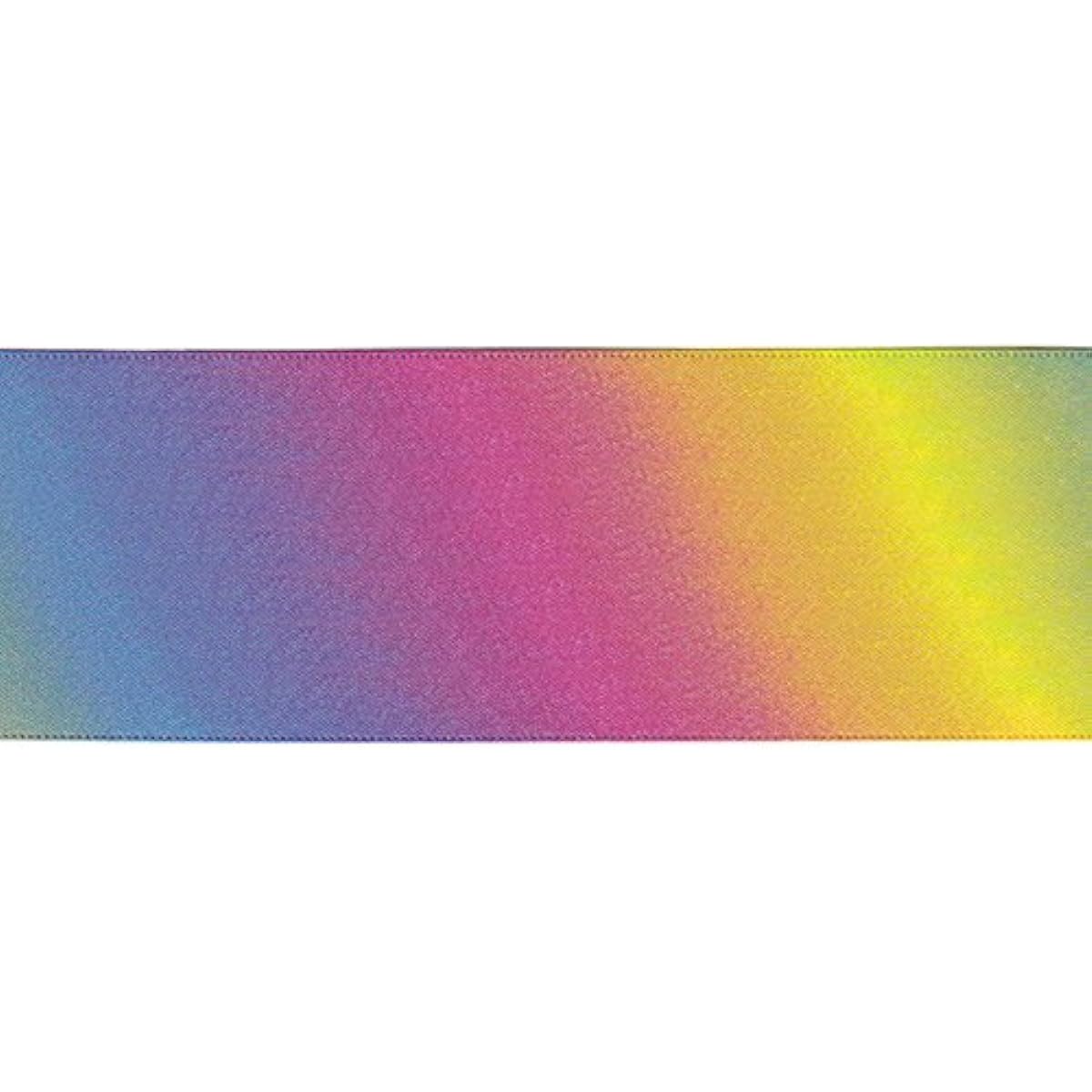 Konishi Ribbon Rainbow Pattern Double Satin Ribbon 48mm width x 30m roll KR3571-48MM-0