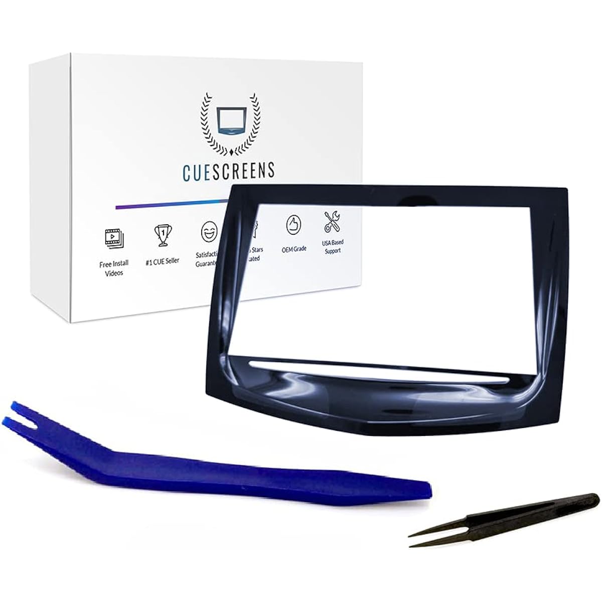 CADILLAC CUE OEM Premium Replacement Touch Screen Display + Free Trim Tool + Free Installation Guide