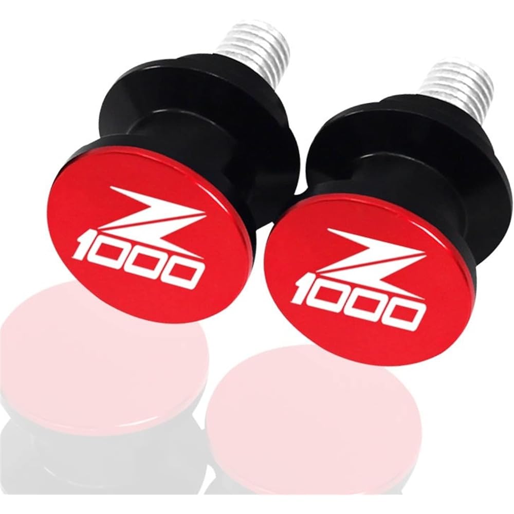 DOOREX Motorcycle CNC Aluminum Swingarm Spool 8mm Stand Screw Slider for Kawasaki Z1000 Z1000 Z 1000 2015-2021 Swingarm Slider Spool (Size: B Red)
