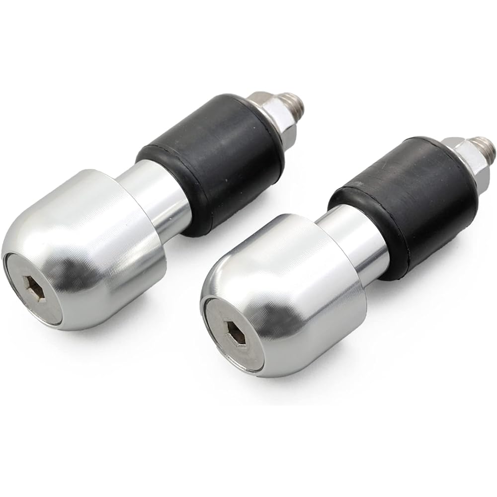 Daytona Aluminum Billet Motorcycle Bar End General Purpose Inner Diameter φ14-19 Round Type Silver 67811