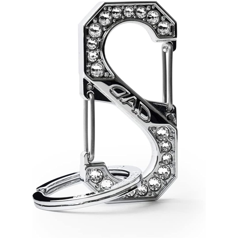 DAD Garcon D.A.D Crystal S-shaped carabiner key ring mini [SB190-01-01] Crystal