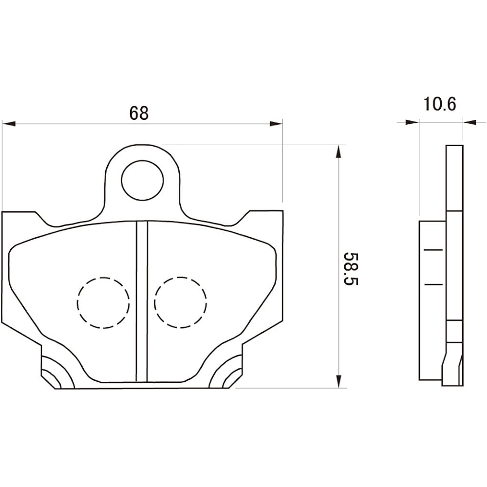 Daytona Motorcycle Brake Pad Red Pad (Semi Metal Pad) RZ250R(83) XV250 Virago(88-93) RZ50S(85-89) etc. Front 79806 Thread No.:22