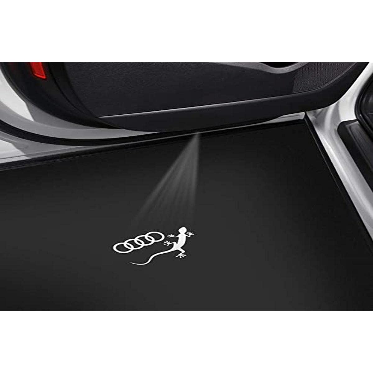Genuine Audi LED Projector Curtain Lamp AudiRings Gecko