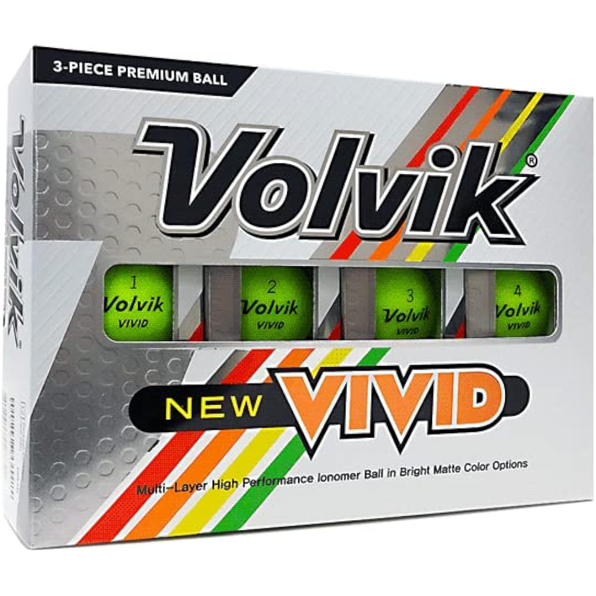 Volvik Golf Ball VIVID 2022 Model Matte Green Color Ball 12 Balls Volvik Ionomer Cover 3 Piece [Parallel Import]