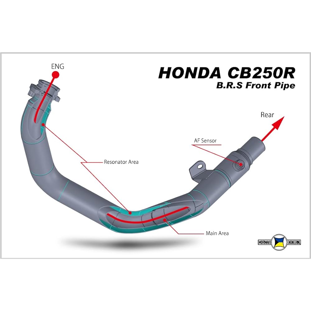 MORIWAKI CB250R(2BK-MC52) 01811-2B1Q6-00 B.R.S Front Pipe Black 18-21