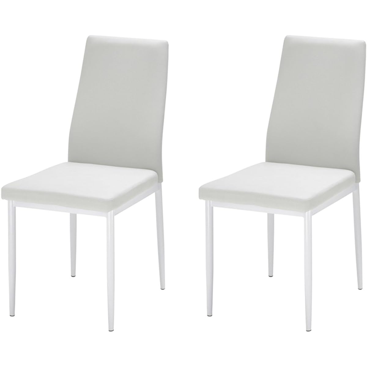 Azuma Crafts TDC-9771 WH Chess Dining Chair White 2 pieces/1 package