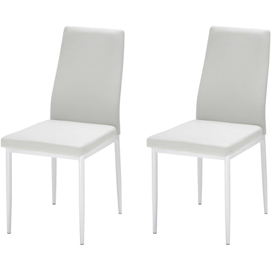 Azuma Crafts TDC-9771 WH Chess Dining Chair White 2 pieces/1 package