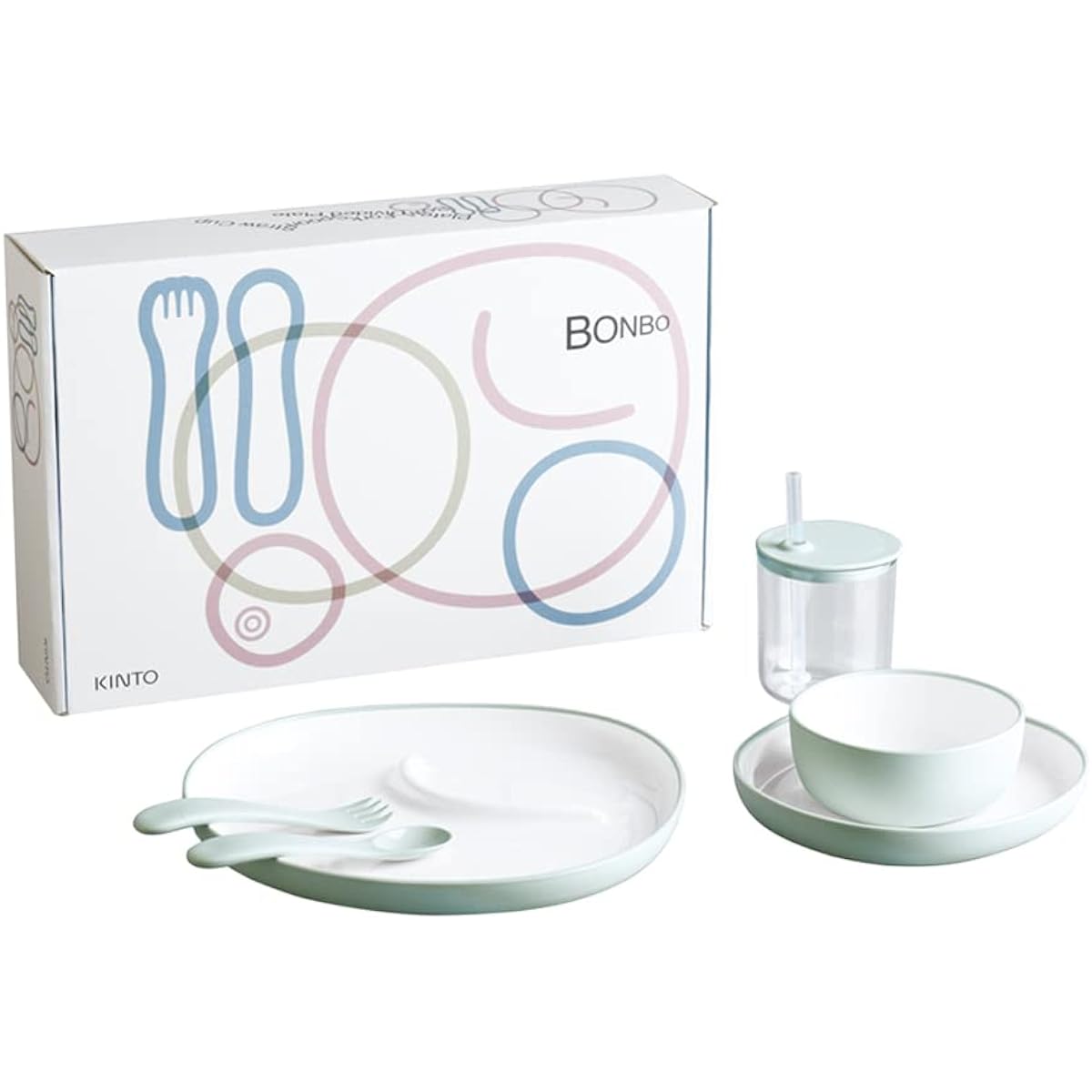 KINTO BONBO 6pcs Set Blue Gray Kids Baby Gift Baby Gift 26389