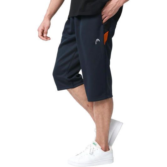 [Head] Men's Jersey, Lower 3/4 Length, Absorbent, Quick Drying, Antibacterial and Odor Resistant, Side Switching, Half Pants, Shorts, Room Wear