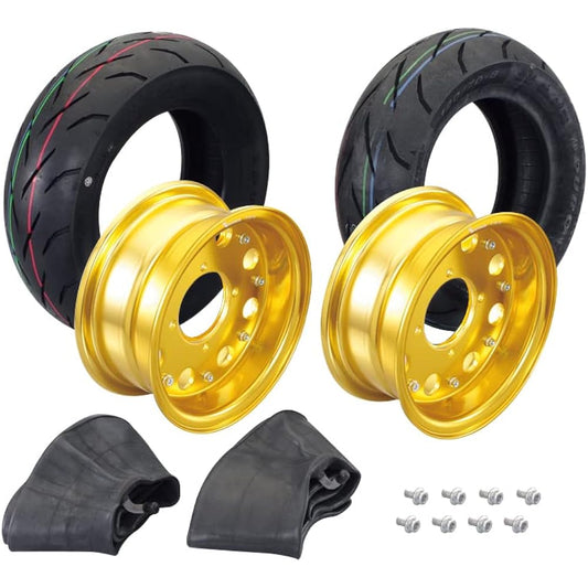 KITACO Aluminum Wheel Introductory Set 8 Inch Rim Width 3.50 Monkey/Gorilla/Monkey Baja Gold 599-1123570