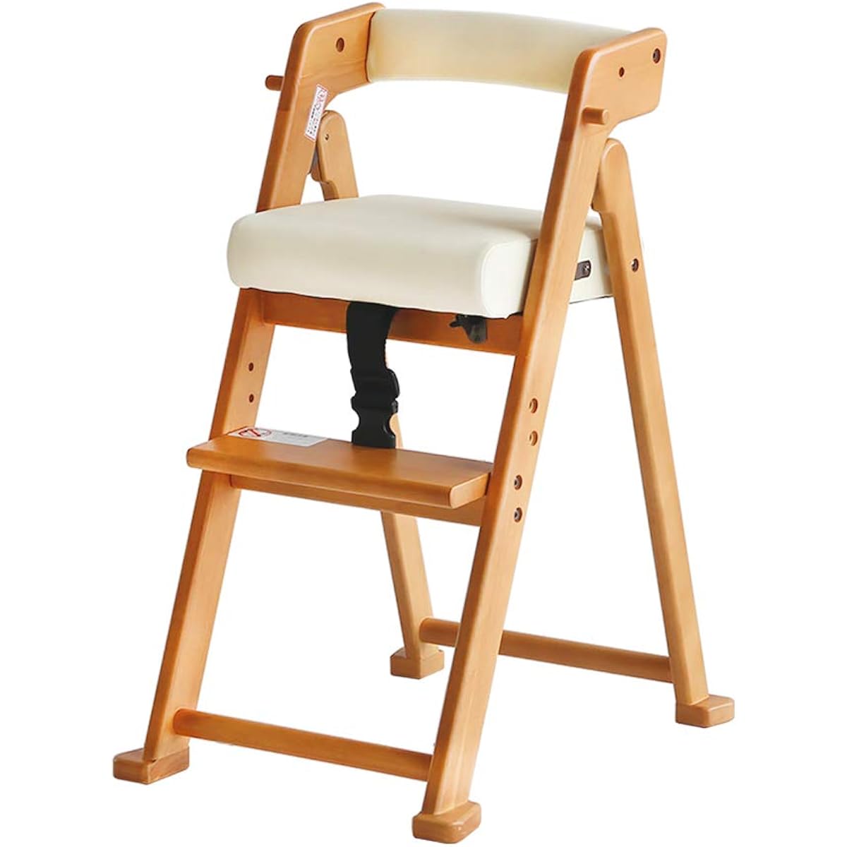 Marche High Chair Children's Folding na-ni Width 38 x Depth 50 x Height 67 cm Ivory Natural Wood NAC-3364IV