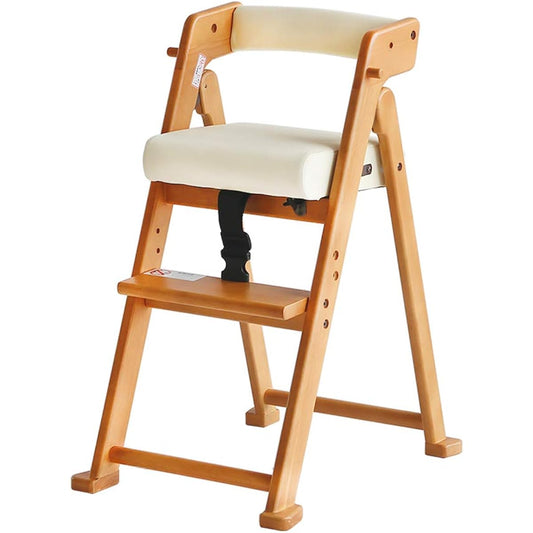 Marche High Chair Children's Folding na-ni Width 38 x Depth 50 x Height 67 cm Ivory Natural Wood NAC-3364IV