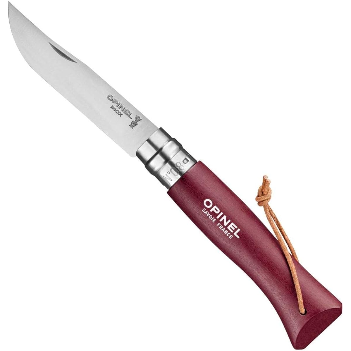 OPINEL Stainless Steel #8 Colorama Burgundy 41428