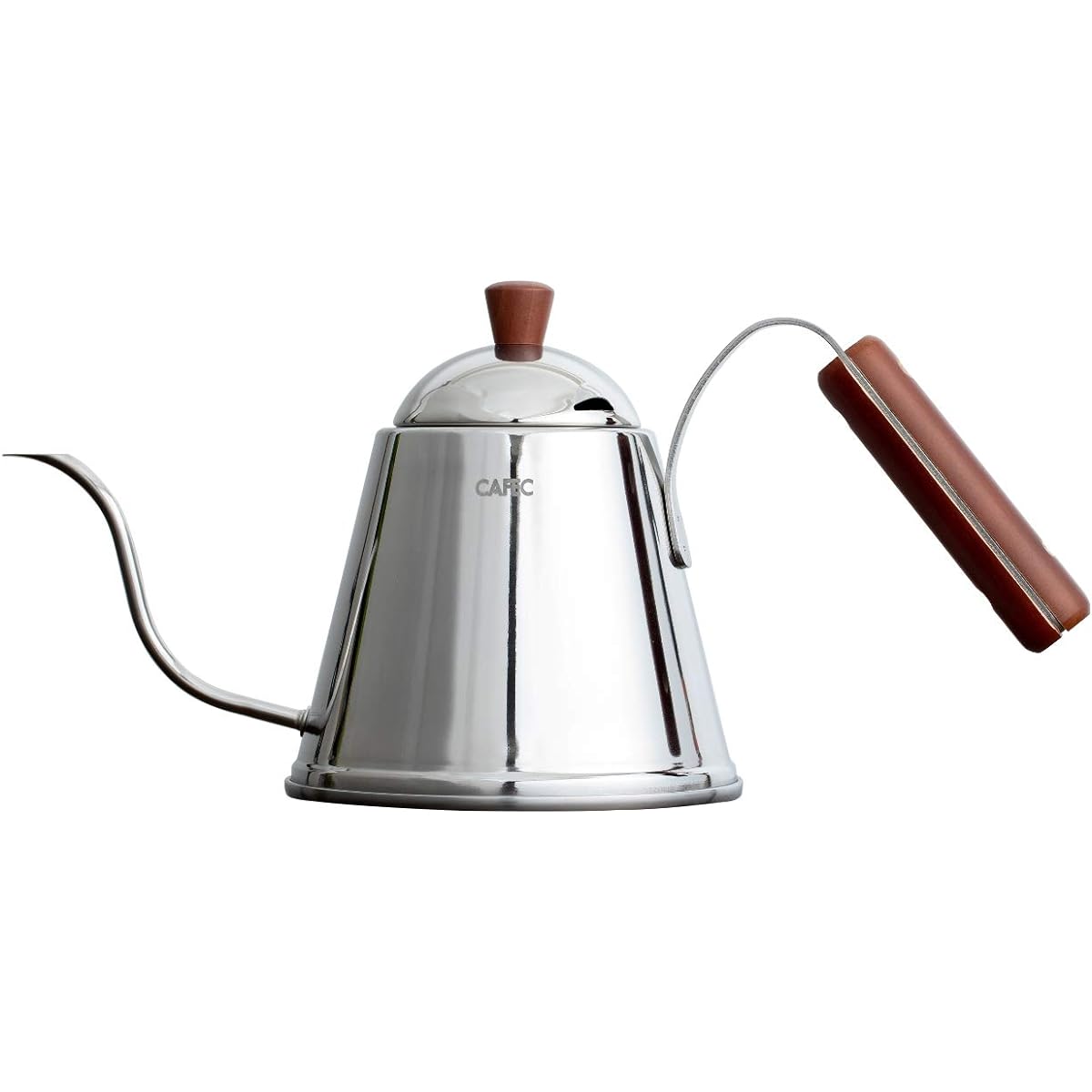 Sanyo Sangyo Super Fine Mouth Drip Pot TUBAME WOOD 1000ml Ultra Fine Mouth Φ6mm Drip extraction and adjustment of hot water amount possible Made in Niigata Tsubame TBW-1000 Stainless steel/Natural wood