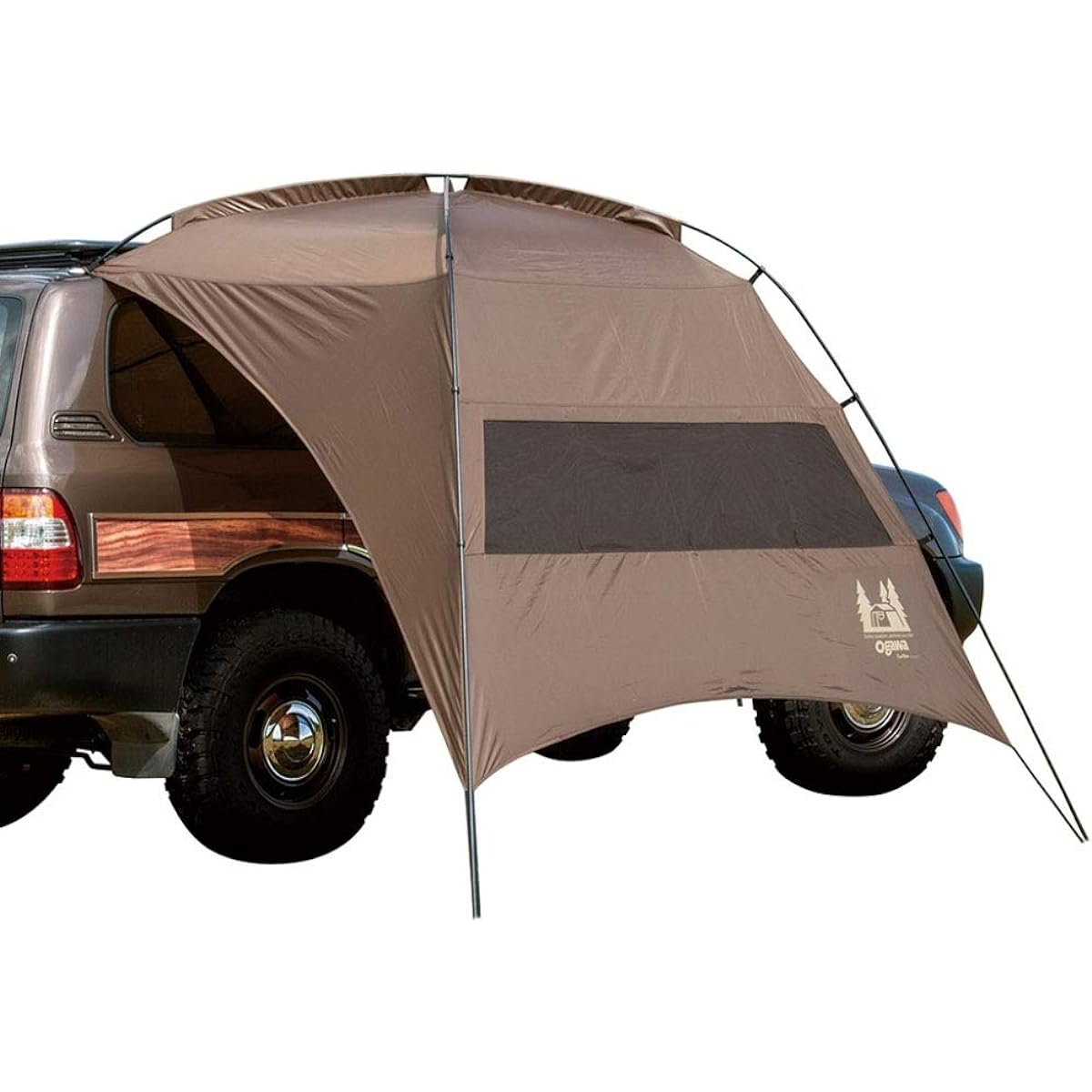 Ogawa Outdoor Camping Tarp Car Side Tarp AL-2 Dark Brown 2334