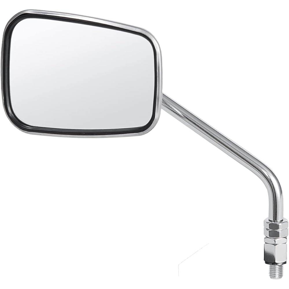 TANAX Bike Mirror Napoleon Azet 2 Mirror EX Stainless Steel (Silver) Positive Thread 10mm Left and Right Common 1 Piece NA-004