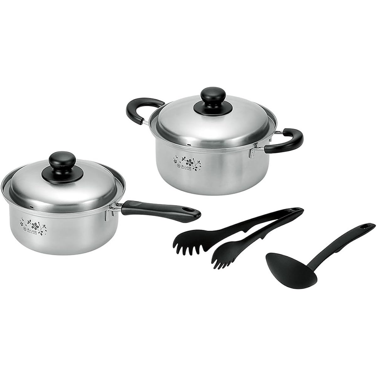 Tsubame no Takumi Sakuragin One-handed pot 18cm & Two-handed pot 20cm (with ladle and tongs) ETS-1000