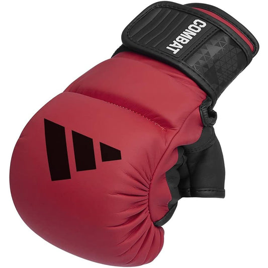 adidas Open Finger Gloves FLX3.0 Combat 50 TILT Sparring Grappling Gloves ADIC50GG //Adidas MMA Mixed Martial Arts (Medium, Red)