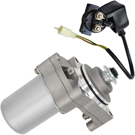Starter Relay Cell Relay 3 Volt Starter Motor + Solenoid Relay for Most Chinese 50cc 70cc 90cc 110cc 125cc Dirt Bike, Go Kart, ATV