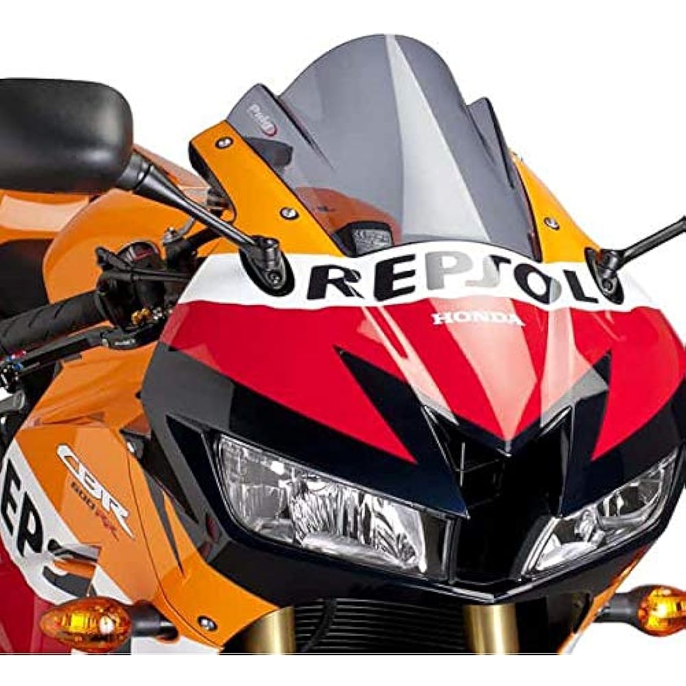 Puig 6478H RACING-SCREEN [SMOKE] HONDA CBR600RR(13-15) Puig Screen Cowl Motorcycle Bike Parts
