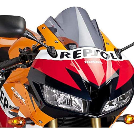 Puig 6478H RACING-SCREEN [SMOKE] HONDA CBR600RR(13-15) Puig Screen Cowl Motorcycle Bike Parts