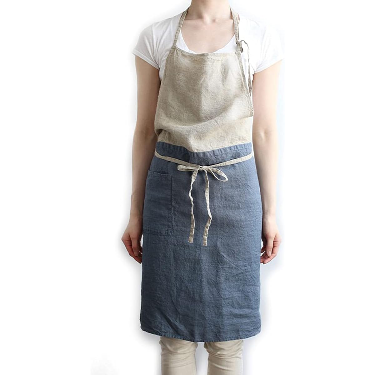 [Lino e Lina] Full Apron Karina Abyss Blue